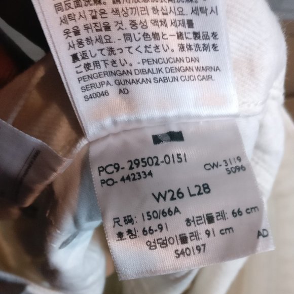 Levi's 501 Skinny White Button Fly HighRise DON'T MIND IF I DO Jean 28w/measurem - Picture 11 of 12